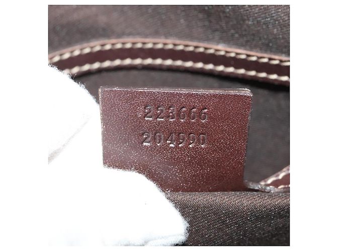 Borsa a spalla GG Supreme in PVC beige e argento di GUCCI 223666 Auth ep10605 - vista 21