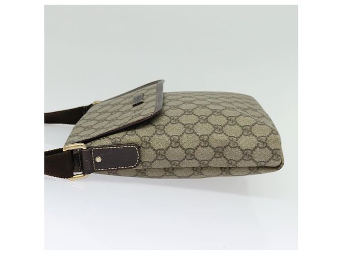 Borsa a spalla GG Supreme in PVC beige e argento di GUCCI 223666 Auth ep10605 - vista 4