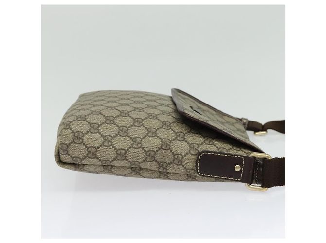 Borsa a spalla GG Supreme in PVC beige e argento di GUCCI 223666 Auth ep10605 - vista 5