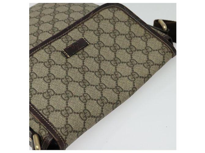 Borsa a spalla GG Supreme in PVC beige e argento di GUCCI 223666 Auth ep10605 - vista 6