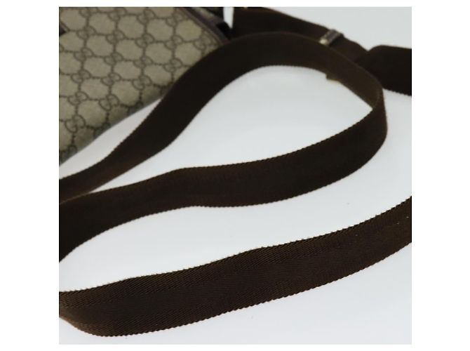 Borsa a spalla GG Supreme in PVC beige e argento di GUCCI 223666 Auth ep10605 - vista 7