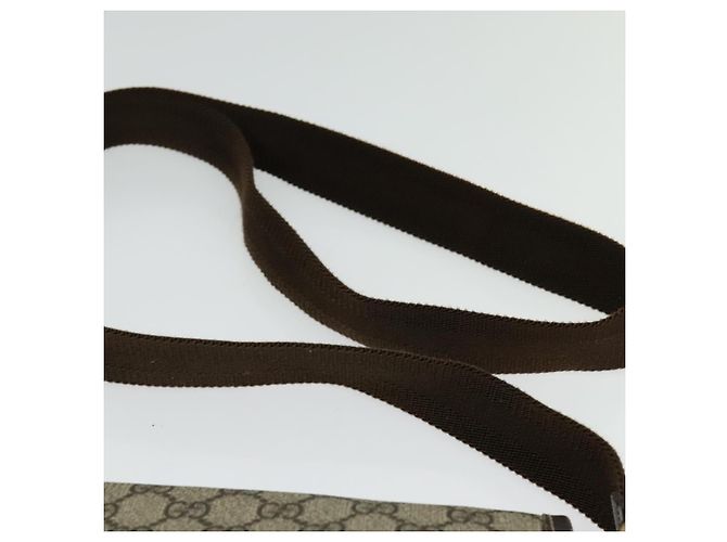 Borsa a spalla GG Supreme in PVC beige e argento di GUCCI 223666 Auth ep10605 - vista 8