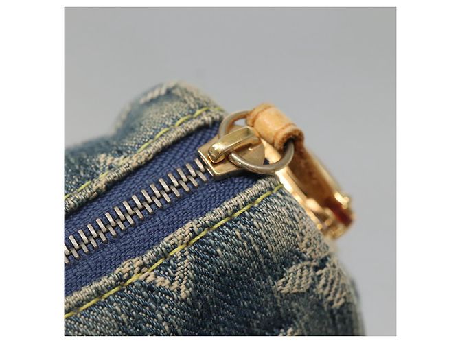 LOUIS VUITTON Monedero Speedy PM de denim Monogram Azul M95082 LV Auth 142340 - vista 10