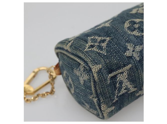 LOUIS VUITTON Monedero Speedy PM de denim Monogram Azul M95082 LV Auth 142340 - vista 16