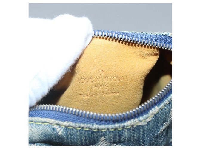 LOUIS VUITTON Monedero Speedy PM de denim Monogram Azul M95082 LV Auth 142340 - vista 18