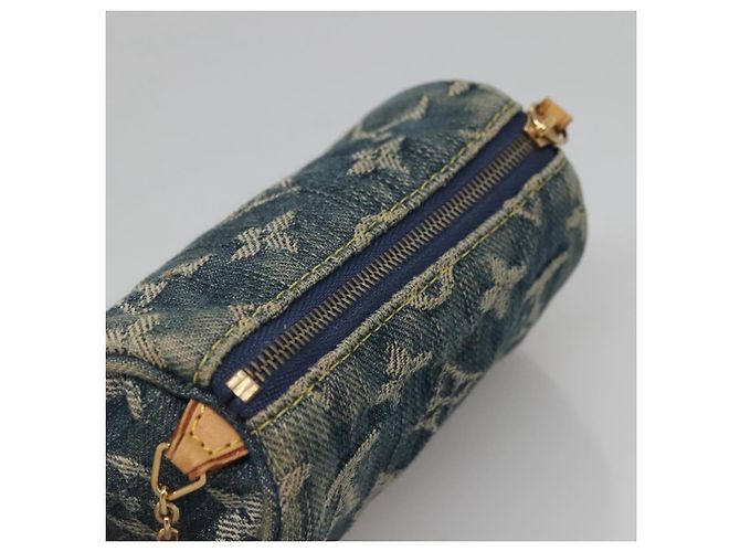 LOUIS VUITTON Monedero Speedy PM de denim Monogram Azul M95082 LV Auth 142340 - vista 6
