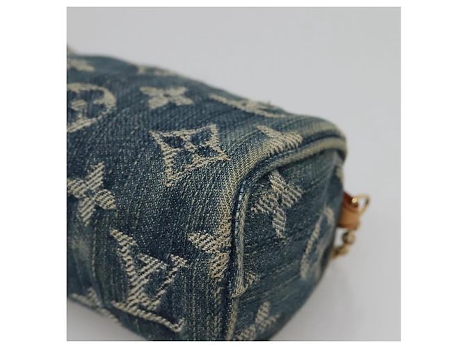 LOUIS VUITTON Monedero Speedy PM de denim Monogram Azul M95082 LV Auth 142340 - vista 8