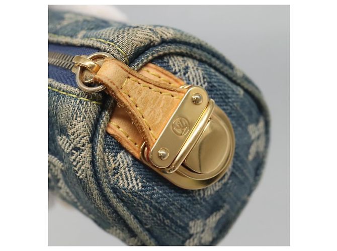 LOUIS VUITTON Monedero Speedy PM de denim Monogram Azul M95082 LV Auth 142340 - vista 9