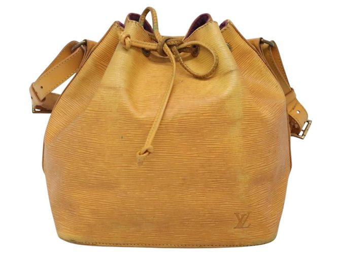 Noe LOUIS VUITTON Borsa a Spalla Petit Noé Epi Gialla M44109 LV Auth 140573 Giallo - vista 13