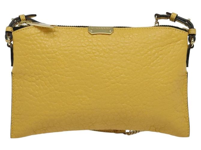 Borsa a spalla in pelle Burberry con catena oro giallo Auth bs29330 D'oro - vista 2