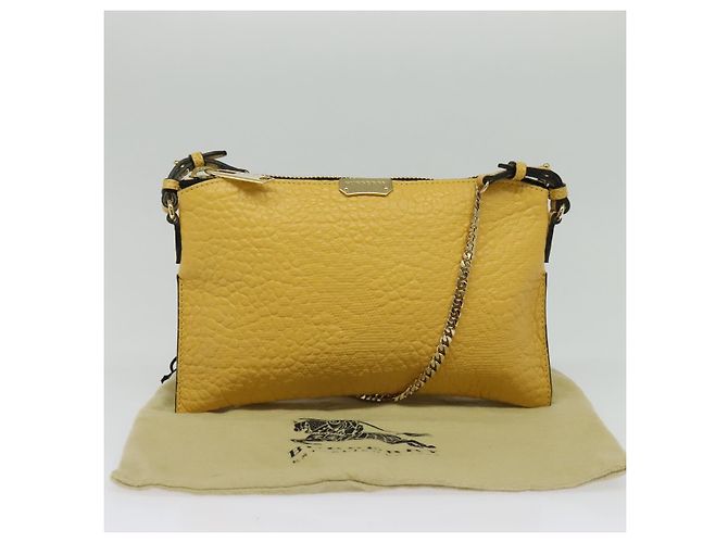 Borsa a spalla in pelle Burberry con catena oro giallo Auth bs29330 D'oro - vista 24