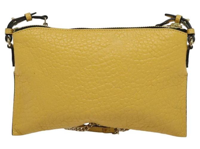 Borsa a spalla in pelle Burberry con catena oro giallo Auth bs29330 D'oro - vista 3