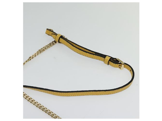 Borsa a spalla in pelle Burberry con catena oro giallo Auth bs29330 D'oro - vista 8