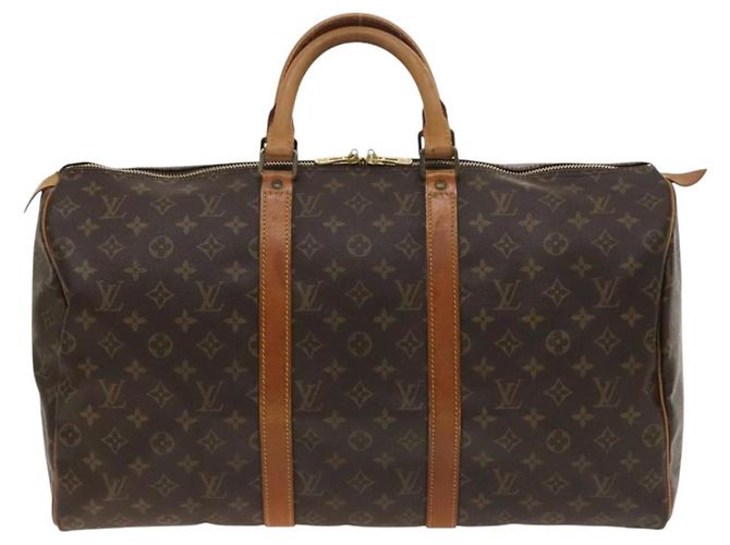 LOUIS VUITTON Borsa Boston Monogram Keepall 50 M41426 Auth LV 140961 Monogramma - vista 2