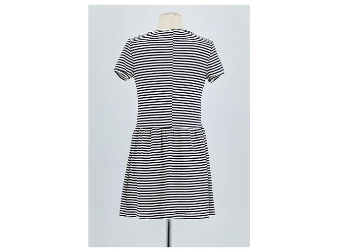 Autre Marque Vestido de algodón azul marino - vista 6