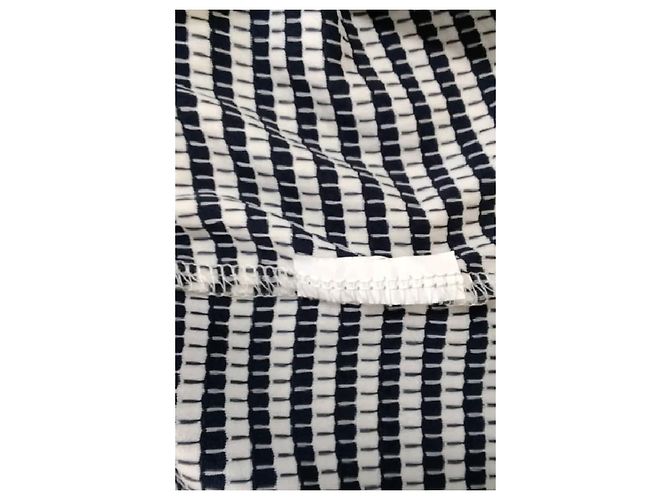 Autre Marque Vestido de algodón azul marino - vista 8