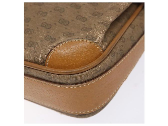 Gucci Borsa a Spalla Micro GG Supreme PVC Beige Oro 007 904 0423 Auth bs29068 D'oro - vista 10