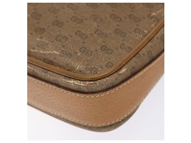 Gucci Borsa a Spalla Micro GG Supreme PVC Beige Oro 007 904 0423 Auth bs29068 D'oro - vista 12