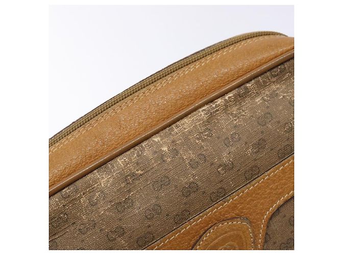 Gucci Borsa a Spalla Micro GG Supreme PVC Beige Oro 007 904 0423 Auth bs29068 D'oro - vista 14