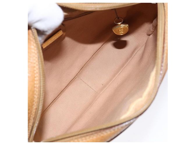 Gucci Borsa a Spalla Micro GG Supreme PVC Beige Oro 007 904 0423 Auth bs29068 D'oro - vista 18