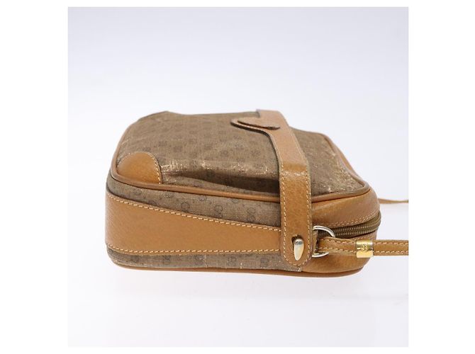 Gucci Borsa a Spalla Micro GG Supreme PVC Beige Oro 007 904 0423 Auth bs29068 D'oro - vista 4