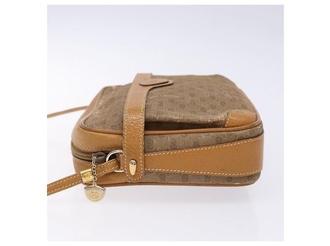 Gucci Borsa a Spalla Micro GG Supreme PVC Beige Oro 007 904 0423 Auth bs29068 D'oro - vista 5