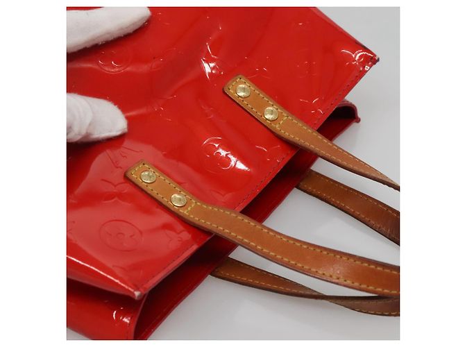 LOUIS VUITTON Monogram Vernis Reade PM Sac à main Rouge M91088 LV Auth bs29030 - vue 6