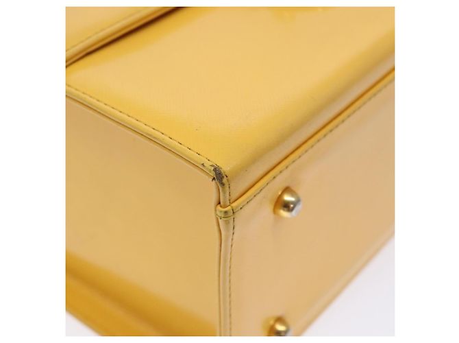 Borsa a mano Gianni Versace in pelle giallo oro Auth BA5349 D'oro - vista 11