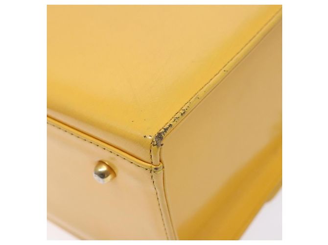 Borsa a mano Gianni Versace in pelle giallo oro Auth BA5349 D'oro - vista 12