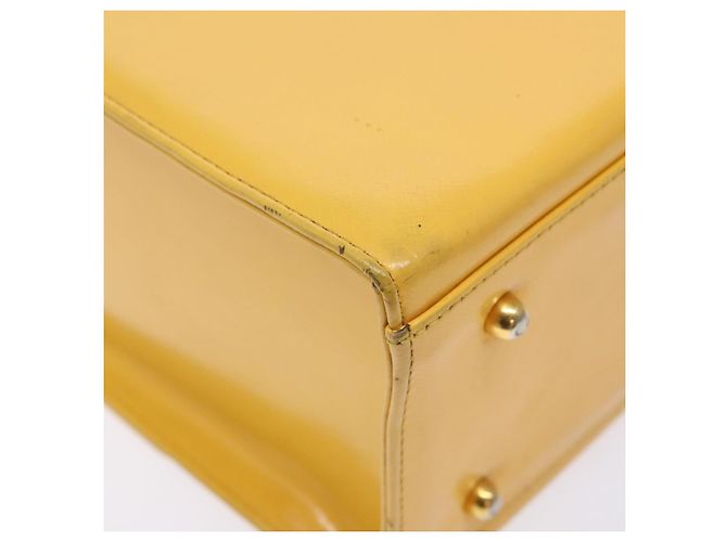 Borsa a mano Gianni Versace in pelle giallo oro Auth BA5349 D'oro - vista 13