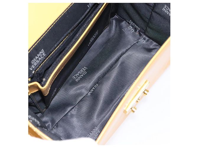 Borsa a mano Gianni Versace in pelle giallo oro Auth BA5349 D'oro - vista 19
