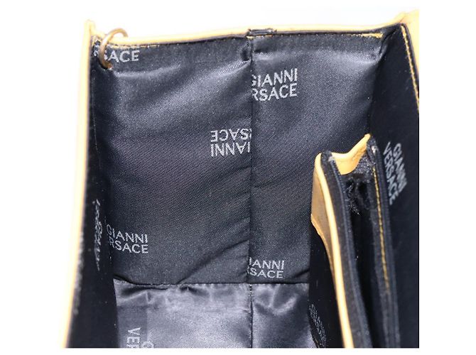 Borsa a mano Gianni Versace in pelle giallo oro Auth BA5349 D'oro - vista 21