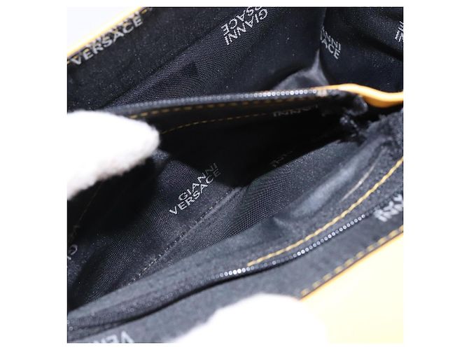 Borsa a mano Gianni Versace in pelle giallo oro Auth BA5349 D'oro - vista 22