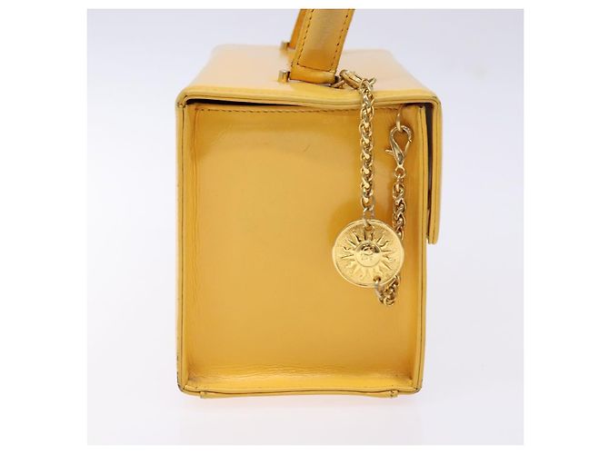 Borsa a mano Gianni Versace in pelle giallo oro Auth BA5349 D'oro - vista 5