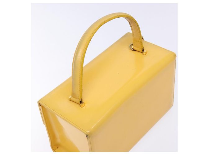 Borsa a mano Gianni Versace in pelle giallo oro Auth BA5349 D'oro - vista 6