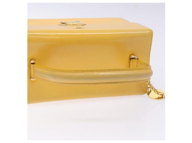 Borsa a mano Gianni Versace in pelle giallo oro Auth BA5349 D'oro - vista 7