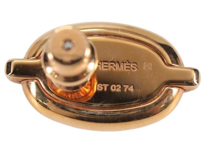 Hermès HERMES Pierce Mini Mayon Ohrring Metall Rosa Auth BA5179M Pink - Ansicht 3