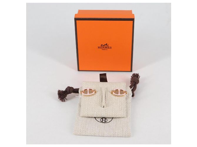 Hermès HERMES Pierce Mini Mayon Ohrring Metall Rosa Auth BA5179M Pink - Ansicht 7
