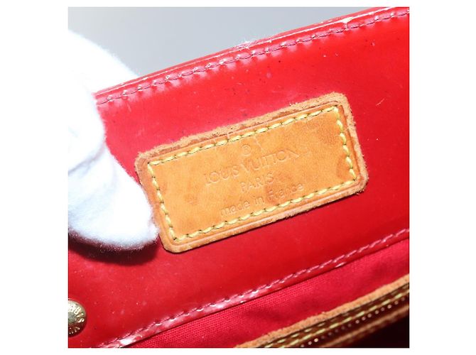 LOUIS VUITTON Monogram Vernis Reade MM Borsa a Mano Rossa M91086 LV Auth 140955 Rosso - vista 10