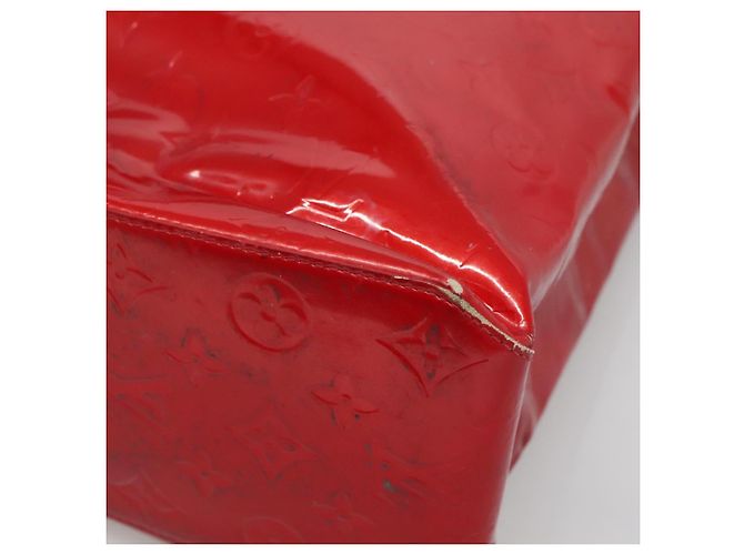 LOUIS VUITTON Monogram Vernis Reade MM Borsa a Mano Rossa M91086 LV Auth 140955 Rosso - vista 15