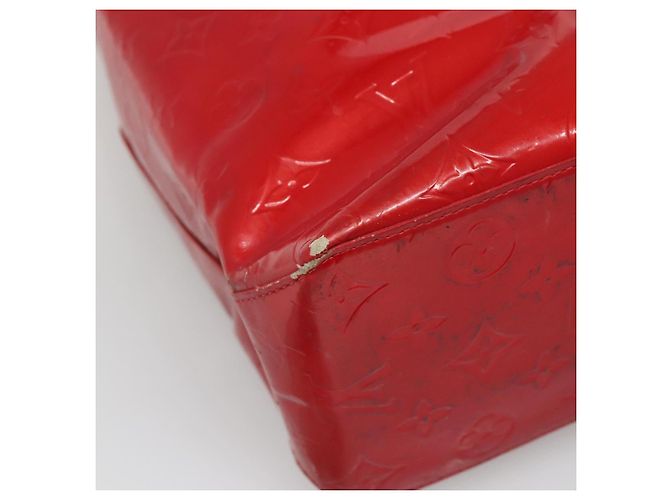 LOUIS VUITTON Monogram Vernis Reade MM Borsa a Mano Rossa M91086 LV Auth 140955 Rosso - vista 16