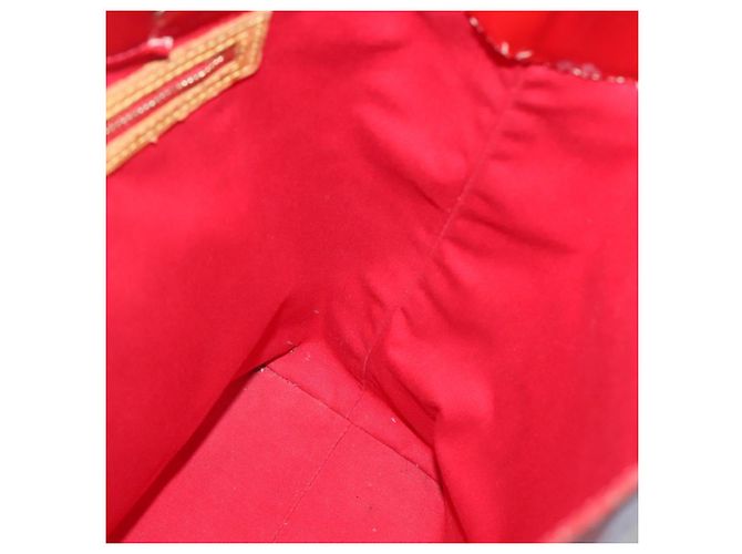 LOUIS VUITTON Monogram Vernis Reade MM Borsa a Mano Rossa M91086 LV Auth 140955 Rosso - vista 18