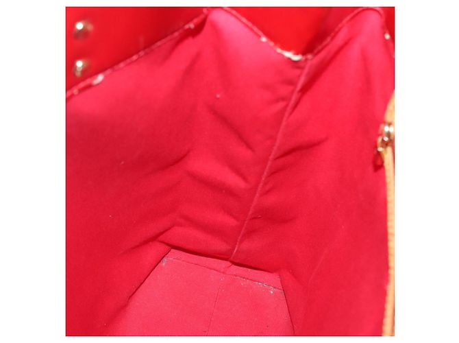 LOUIS VUITTON Monogram Vernis Reade MM Borsa a Mano Rossa M91086 LV Auth 140955 Rosso - vista 19