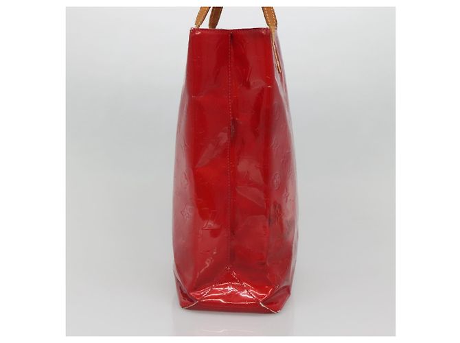 LOUIS VUITTON Monogram Vernis Reade MM Borsa a Mano Rossa M91086 LV Auth 140955 Rosso - vista 3