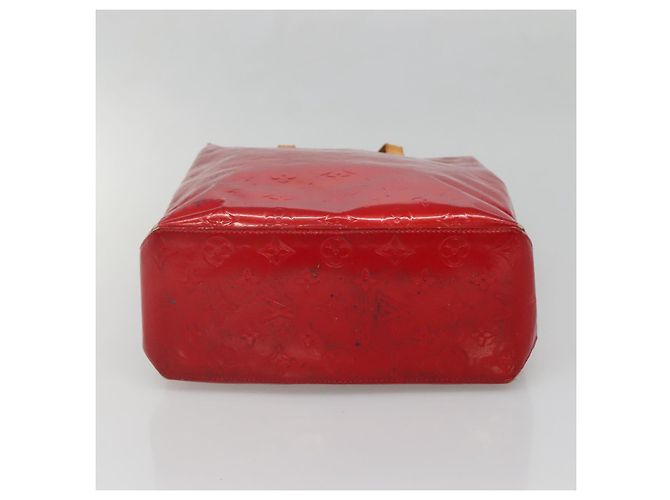 LOUIS VUITTON Monogram Vernis Reade MM Borsa a Mano Rossa M91086 LV Auth 140955 Rosso - vista 5