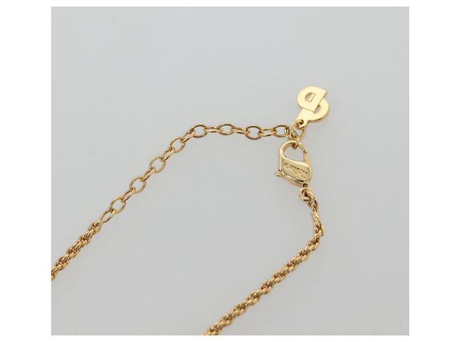 Collana Christian Dior in metallo dorato Auth bs29172 D'oro - vista 10