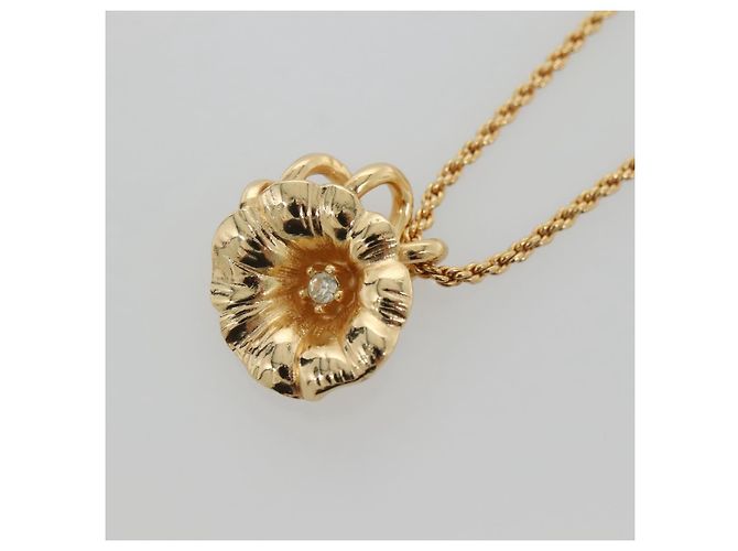 Collana Christian Dior in metallo dorato Auth bs29172 D'oro - vista 2