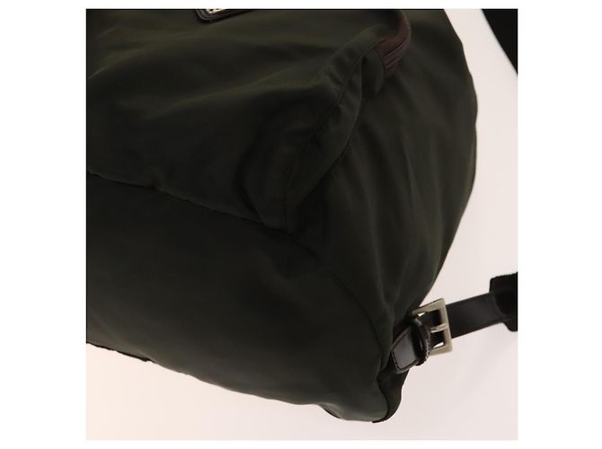 PRADA Backpack Nylon Khaki Silver Auth 140623 Silvery - view 10