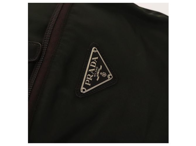 PRADA Backpack Nylon Khaki Silver Auth 140623 Silvery - view 15