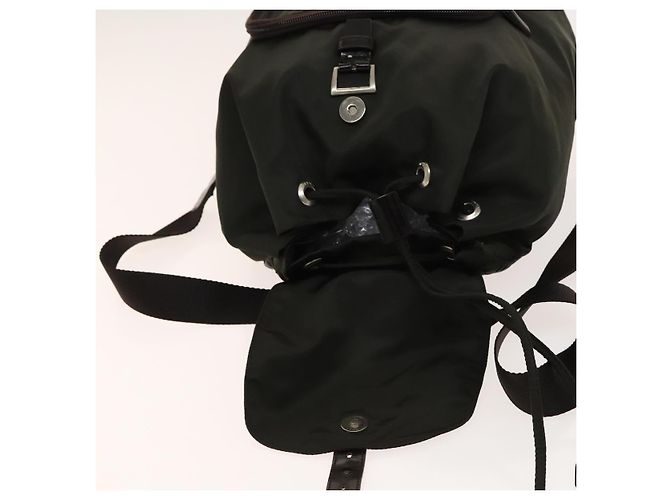 PRADA Backpack Nylon Khaki Silver Auth 140623 Silvery - view 17